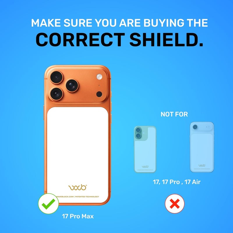 WAVEBLOCK EMF Blocker for Cell Phone - Made for iPhone 17 Pro Max - The Only Patented, Real Scientifically Backed, Lab-Tested 5G-Shield Sticker to Protect You & Your Loved Ones - USA Made White - Image 5